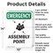 Signmission Assembly Point With Symbol, 10 in W x Rectangle, Aluminum OS-2PACK-EM-A-1014-V-10428 - alternate 8